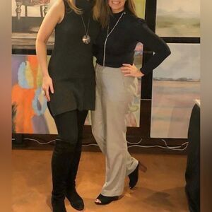 Ann Taylor Factory Lined Wool Blend Gray Trousers Full Length 4 Curvy